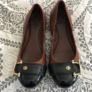 Tory Burch Brown and black flats 8.5 GUC
